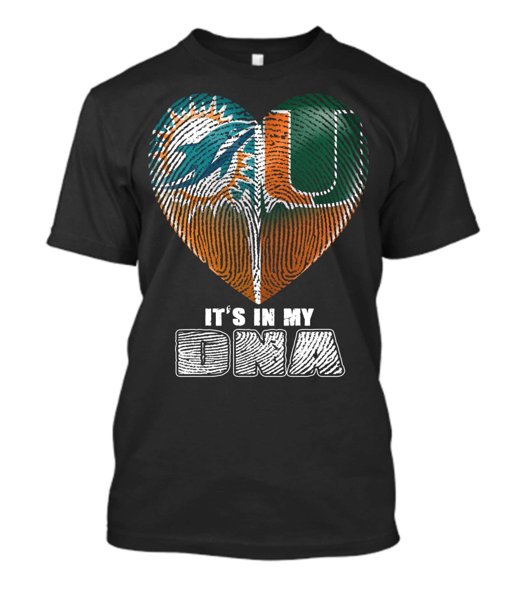 Miami Dolphins And Miami Hurricanes It's In My Dna T-Shirt