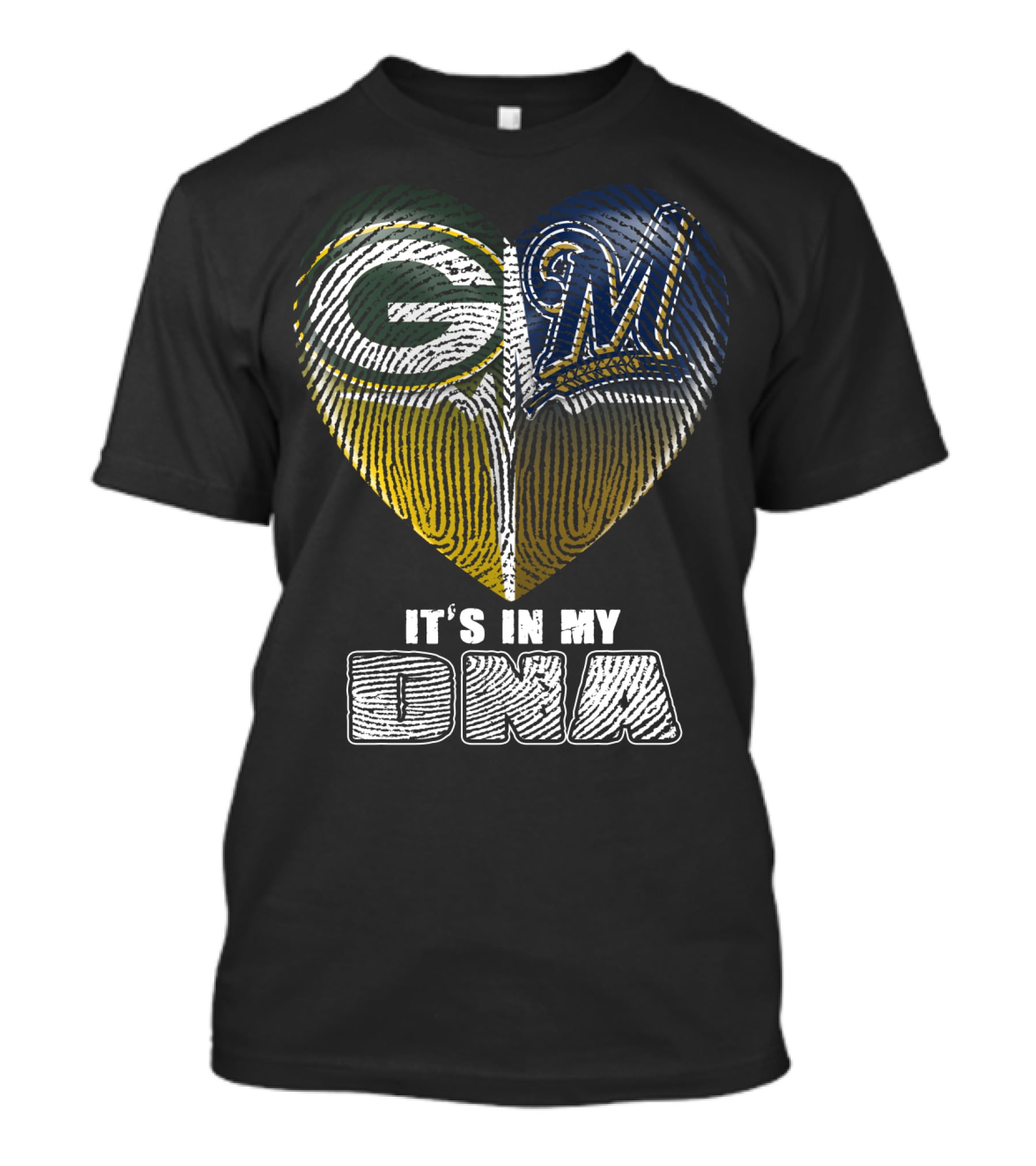 Green Bay Packers Milwaukee Brewers It's In My Dna T-Shirt