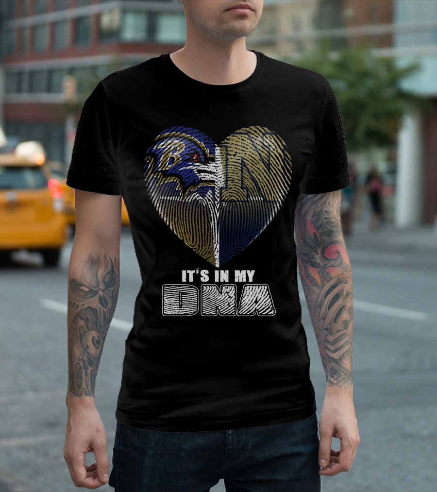 Baltimore Ravens Navy Midshipmen It's In My Dna T-Shirt