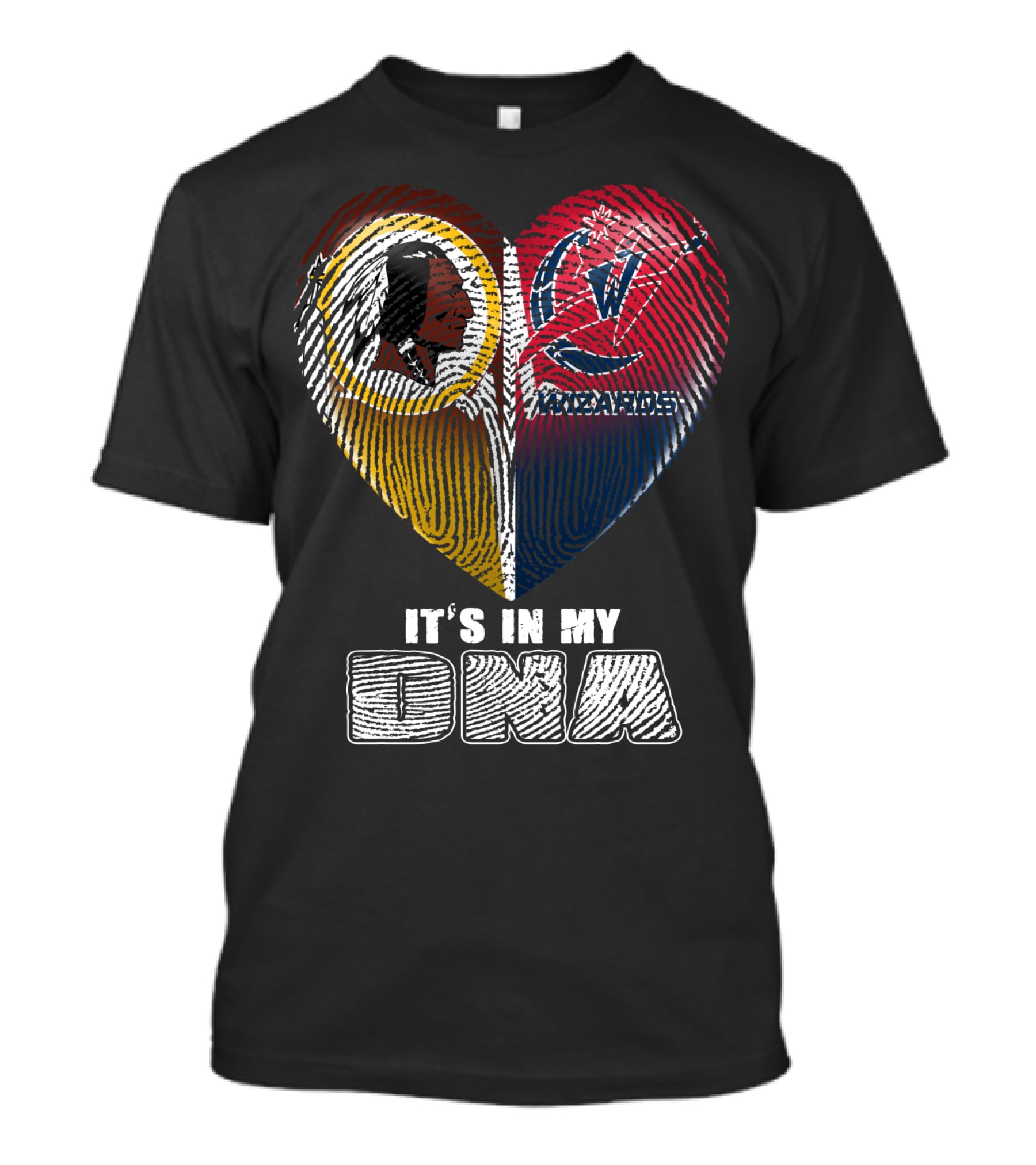 It's In My Dna Washington Redskins Wizards Heart T-Shirt