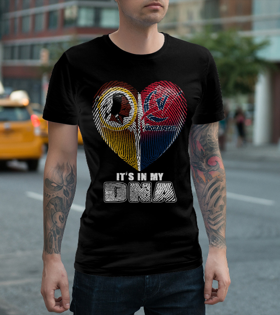 It's In My Dna Washington Redskins Wizards Heart T-Shirt
