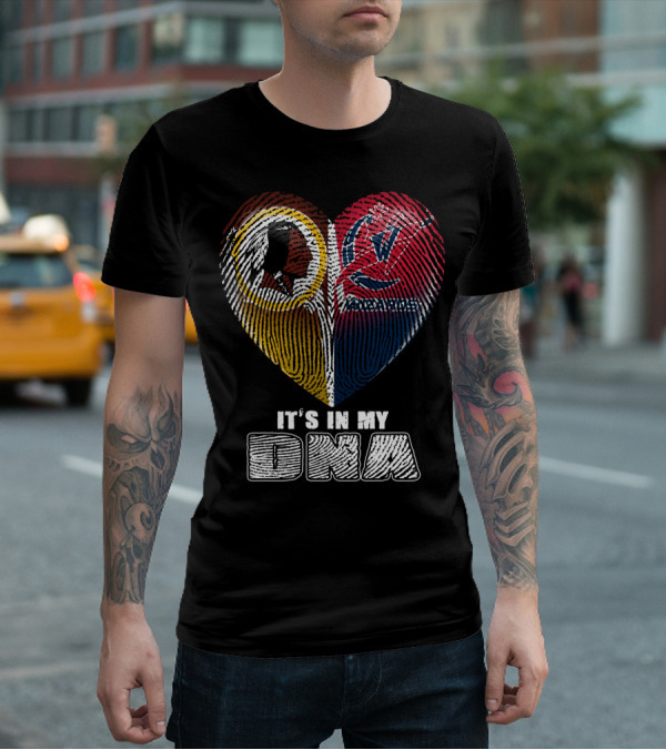 It's In My Dna Washington Redskins Wizards Heart T-Shirt