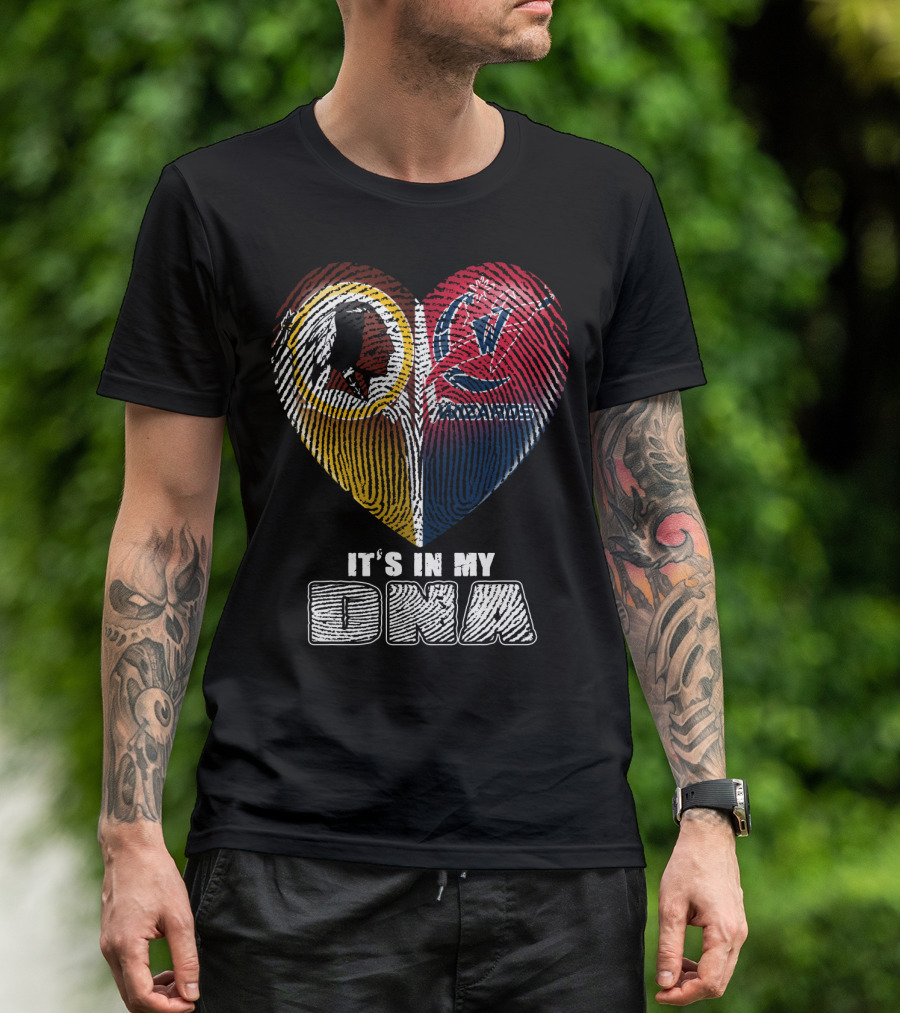 It's In My Dna Washington Redskins Wizards Heart T-Shirt