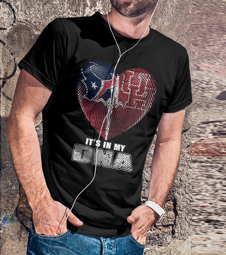 Houston Texans Uh Heart It's In My Dna T-Shirt