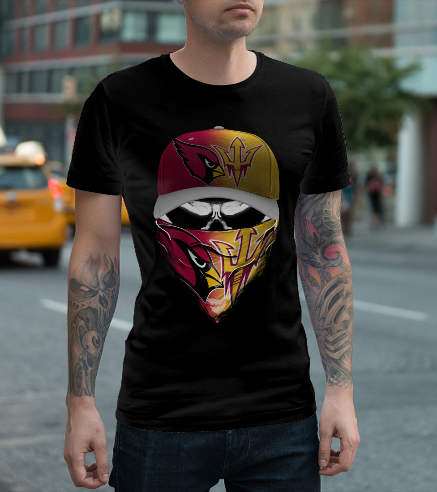 Arizona Cardinals Sun Devils Face Gear T-Shirt