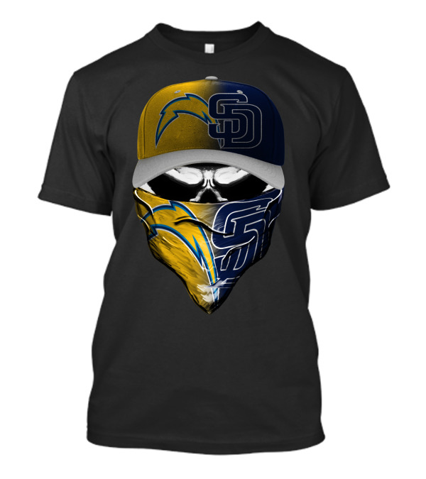 Chargers Padres Skum 033 Cap And Bandana Combo T-Shirt