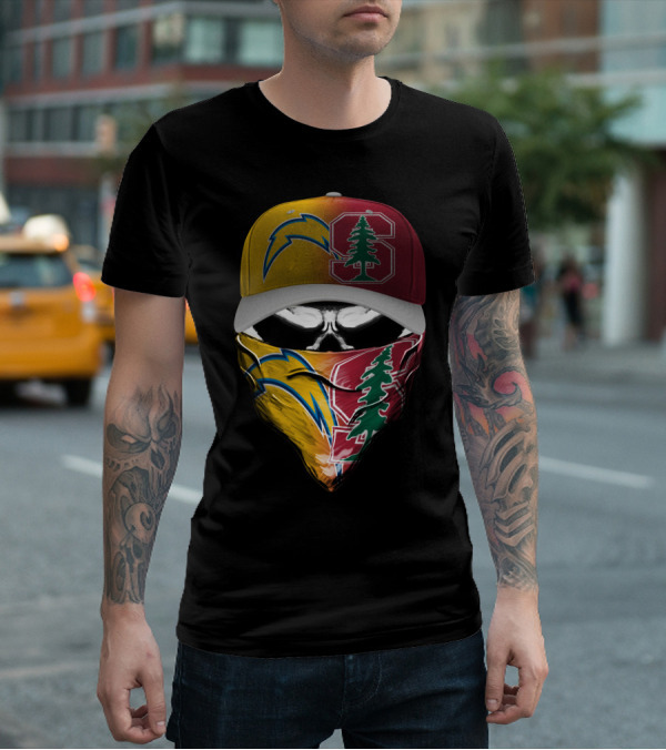 Stanford Tree Chargers Skull Mask T-Shirt