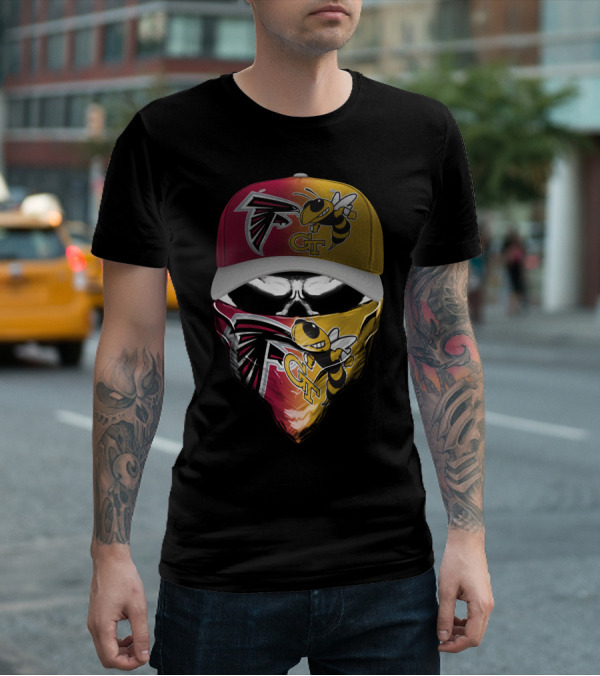 Falcons Gt Skull Mask Cap Football Crossover T-Shirt