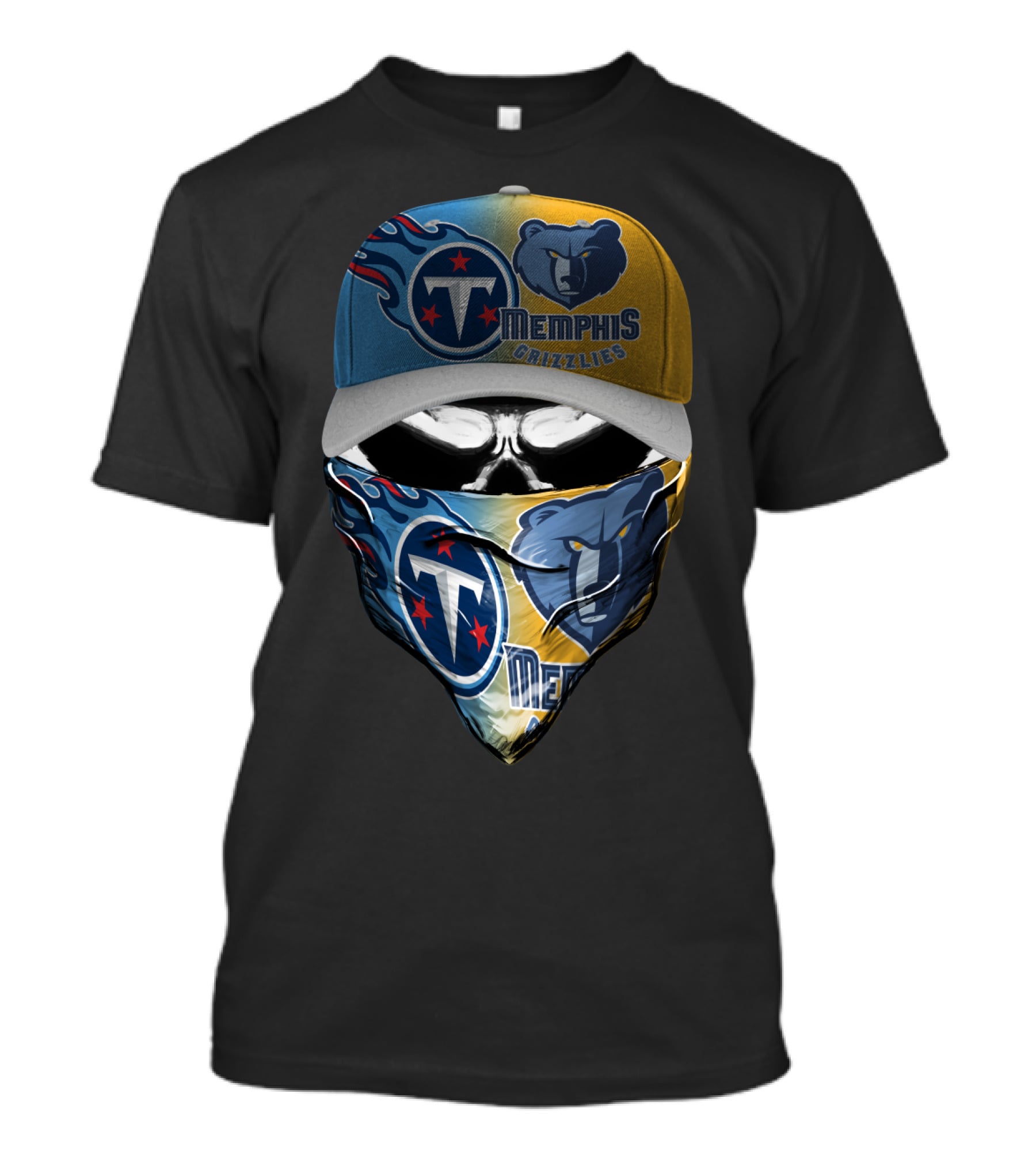 Memphis Grizzlies Tennessee Titans Fan Gear Skum 128 T-Shirt