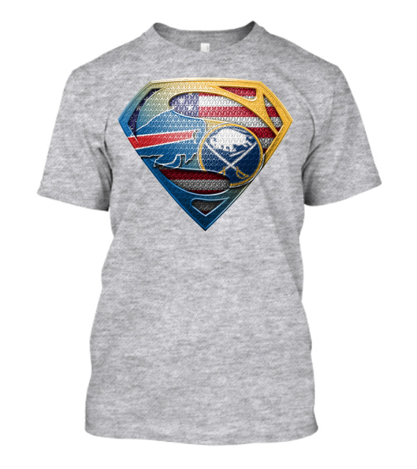 Super Buffalo Sabres American Flag Shield T-Shirt