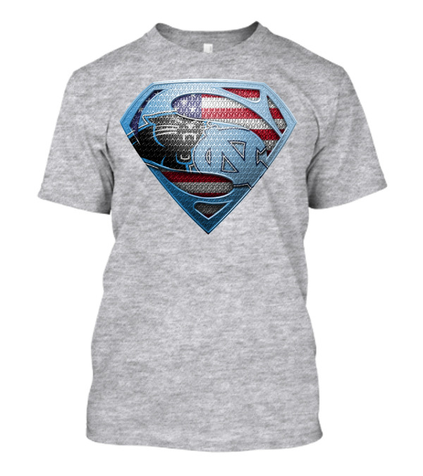 North Carolina Panthers Superman Usa Flag T-Shirt