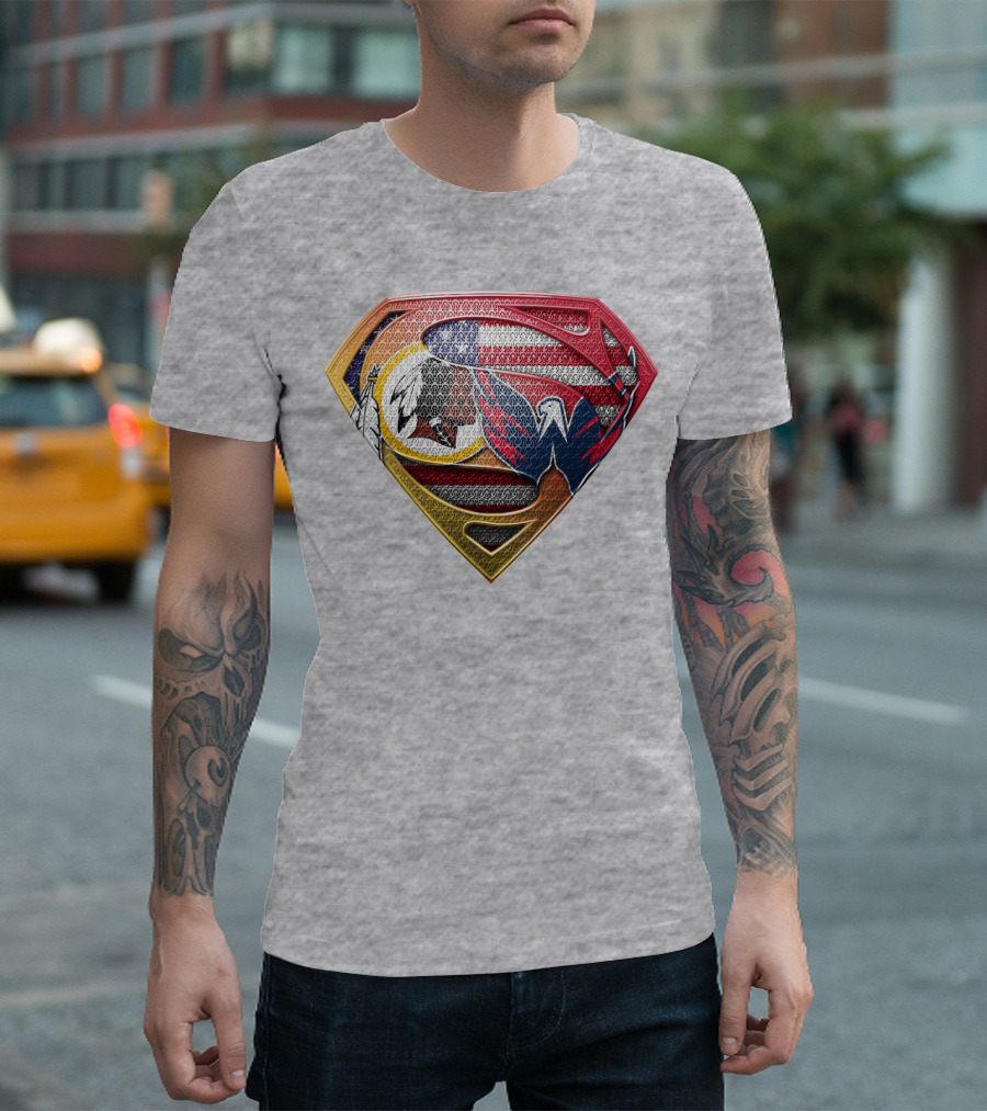 Superman Washington Sports Teams Mashup T-Shirt