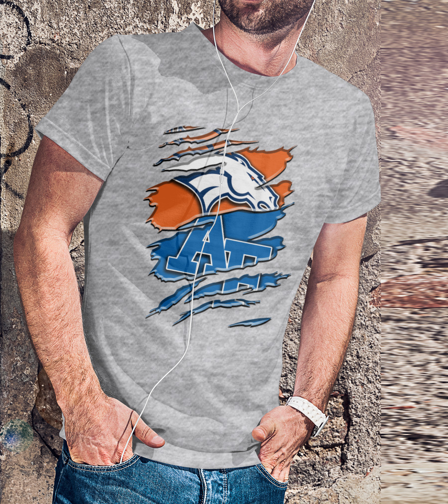 Denver Broncos And Air Force Falcons Logo Mashup Rah 015 T-Shirt