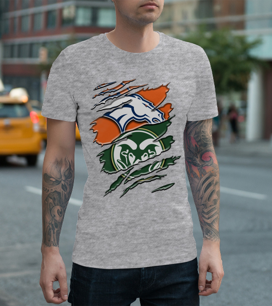 Denver Broncos Colorado State Rams T-Shirt