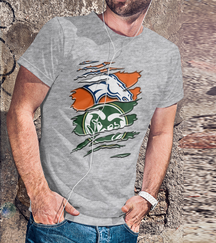 Denver Broncos Colorado State Rams T-Shirt