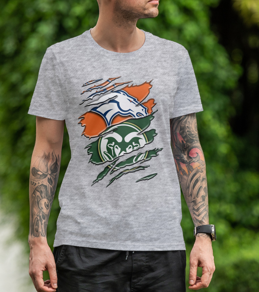 Denver Broncos Colorado State Rams T-Shirt