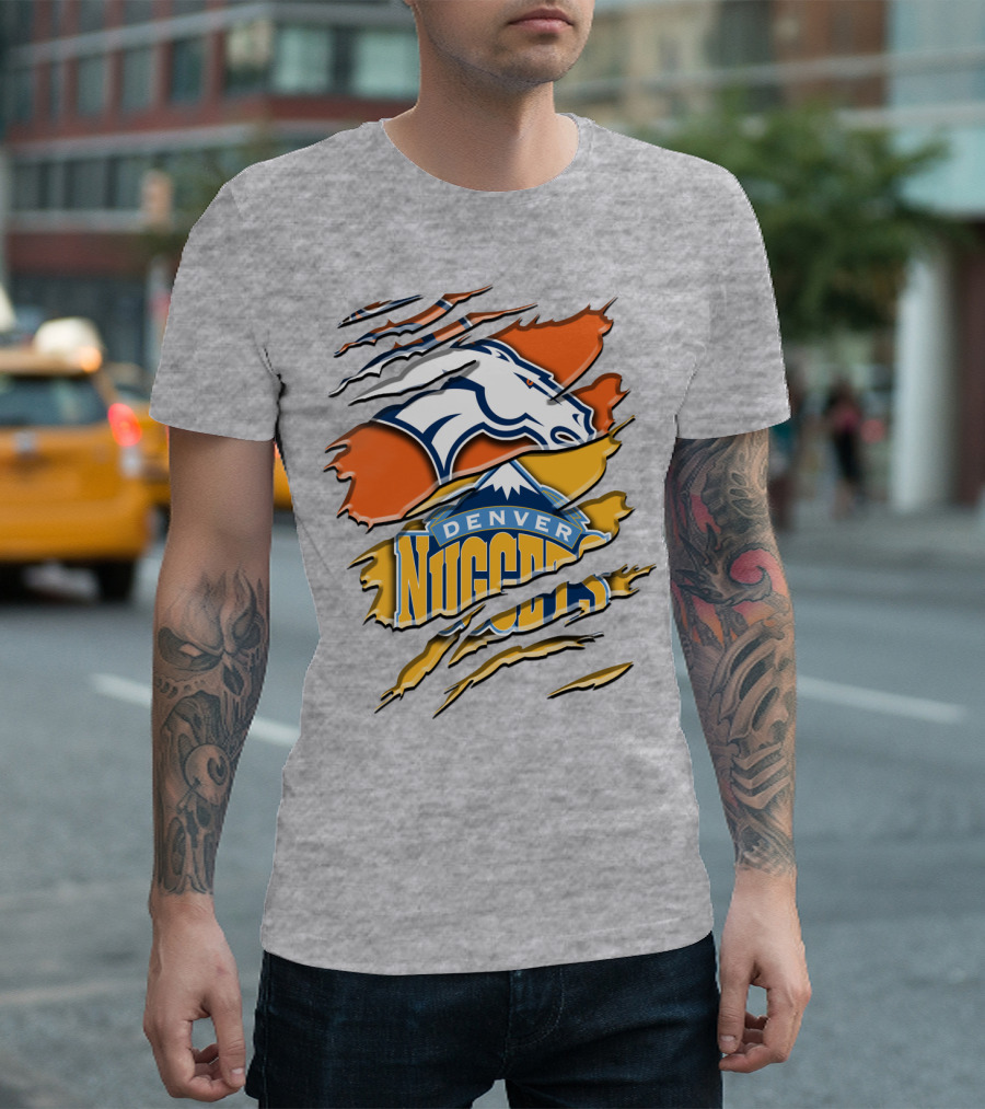 Denver Broncos And Nuggets Fan Crossover Rah 020 T-Shirt
