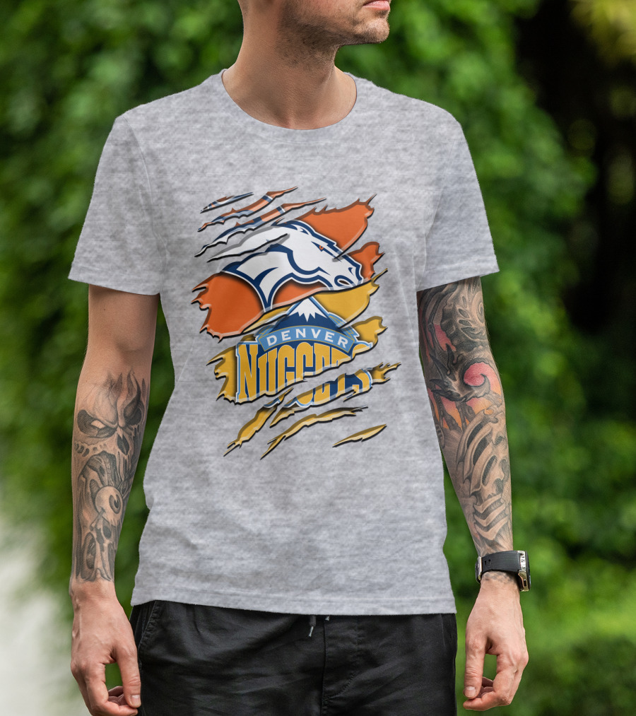Denver Broncos And Nuggets Fan Crossover Rah 020 T-Shirt