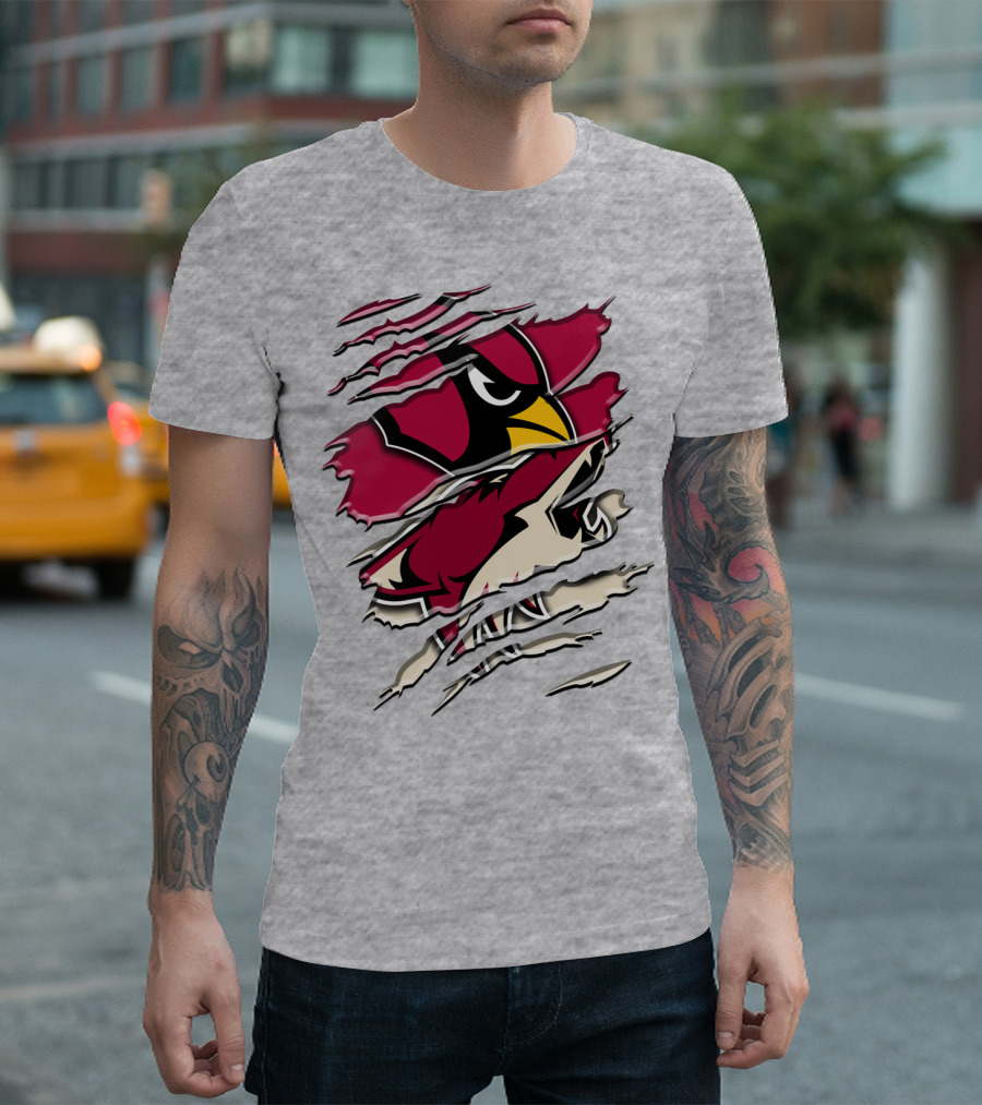Arizona Cardinals Ripped Design Rah 028 T-Shirt