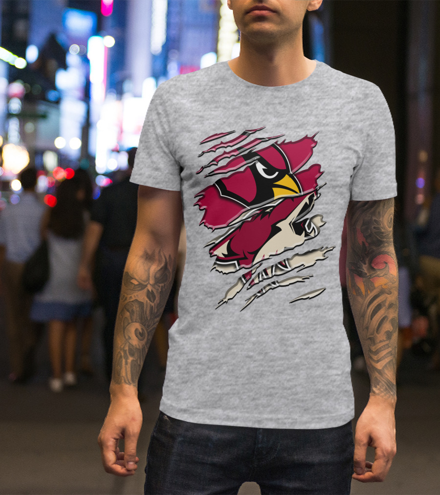 Arizona Cardinals Ripped Design Rah 028 T-Shirt