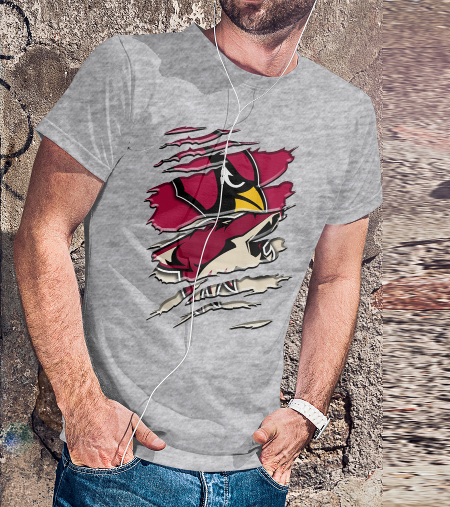 Arizona Cardinals Ripped Design Rah 028 T-Shirt