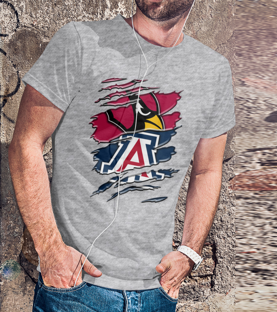 Arizona Cardinals University Of Arizona Wildcats Rah 031 T-Shirt