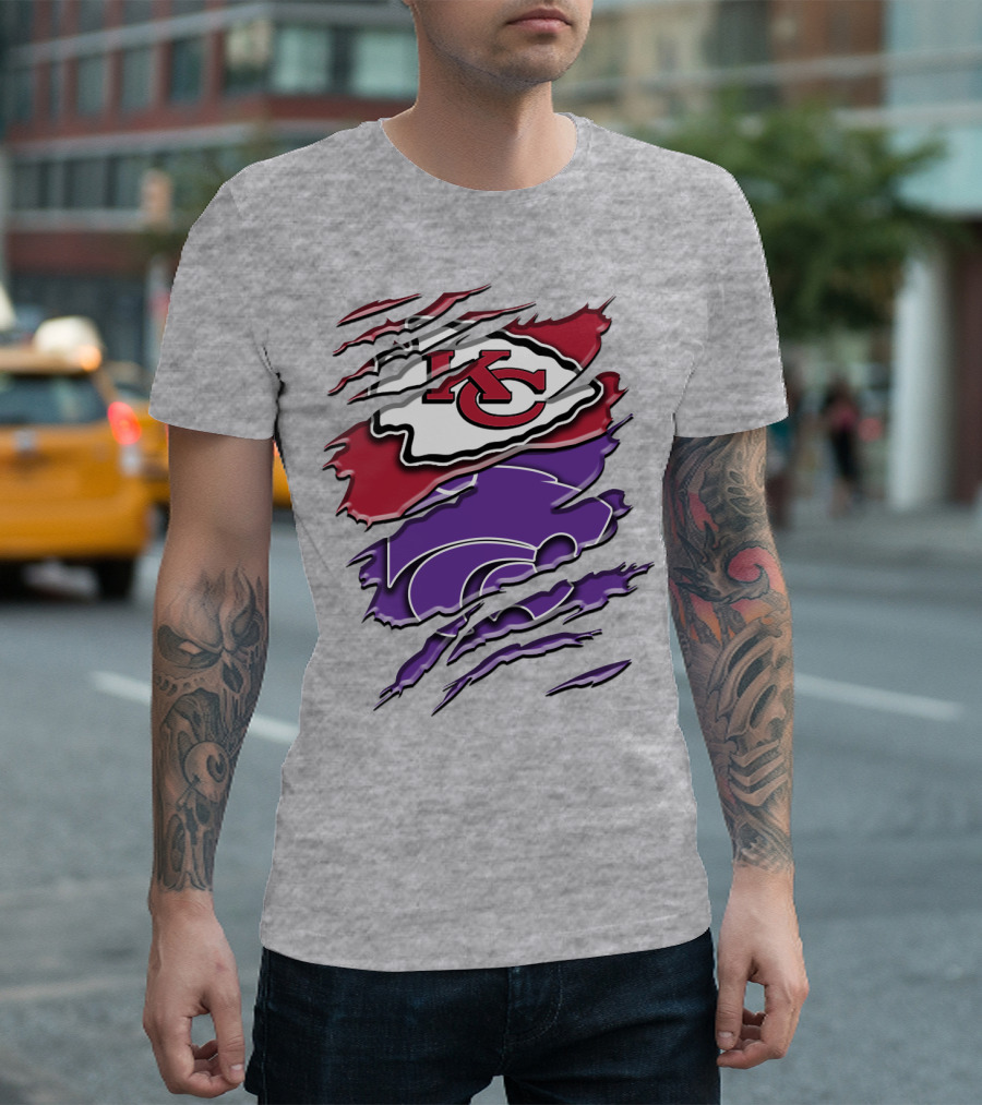 Kansas City Chiefs K-State Wildcats Fan Gear Rah 038 T-Shirt