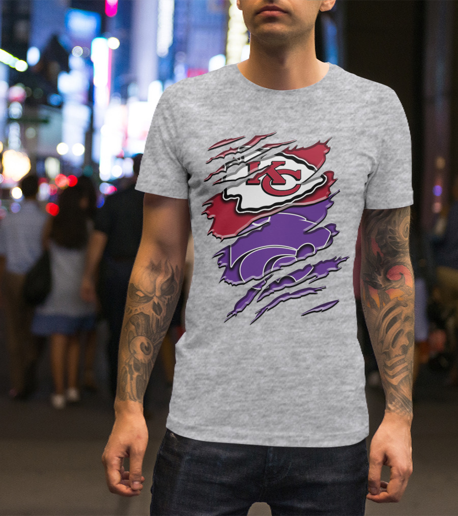 Kansas City Chiefs K-State Wildcats Fan Gear Rah 038 T-Shirt