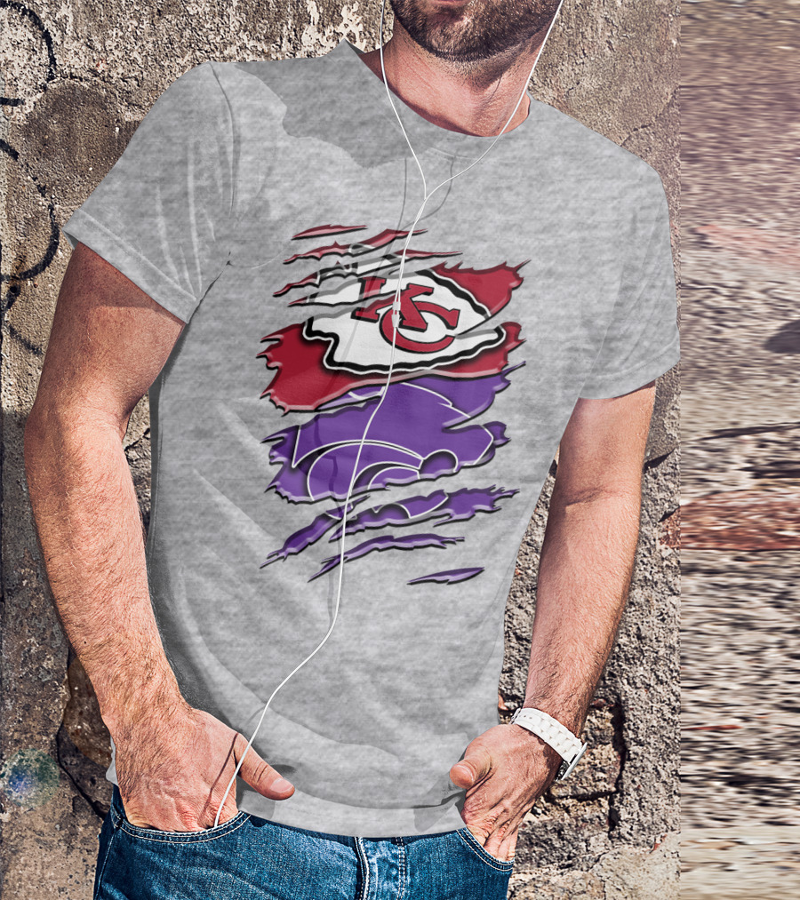 Kansas City Chiefs K-State Wildcats Fan Gear Rah 038 T-Shirt
