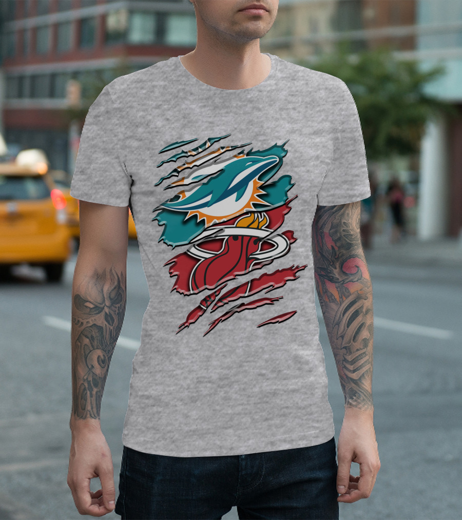 Miami Dolphins And Heat Rah 051 T-Shirt