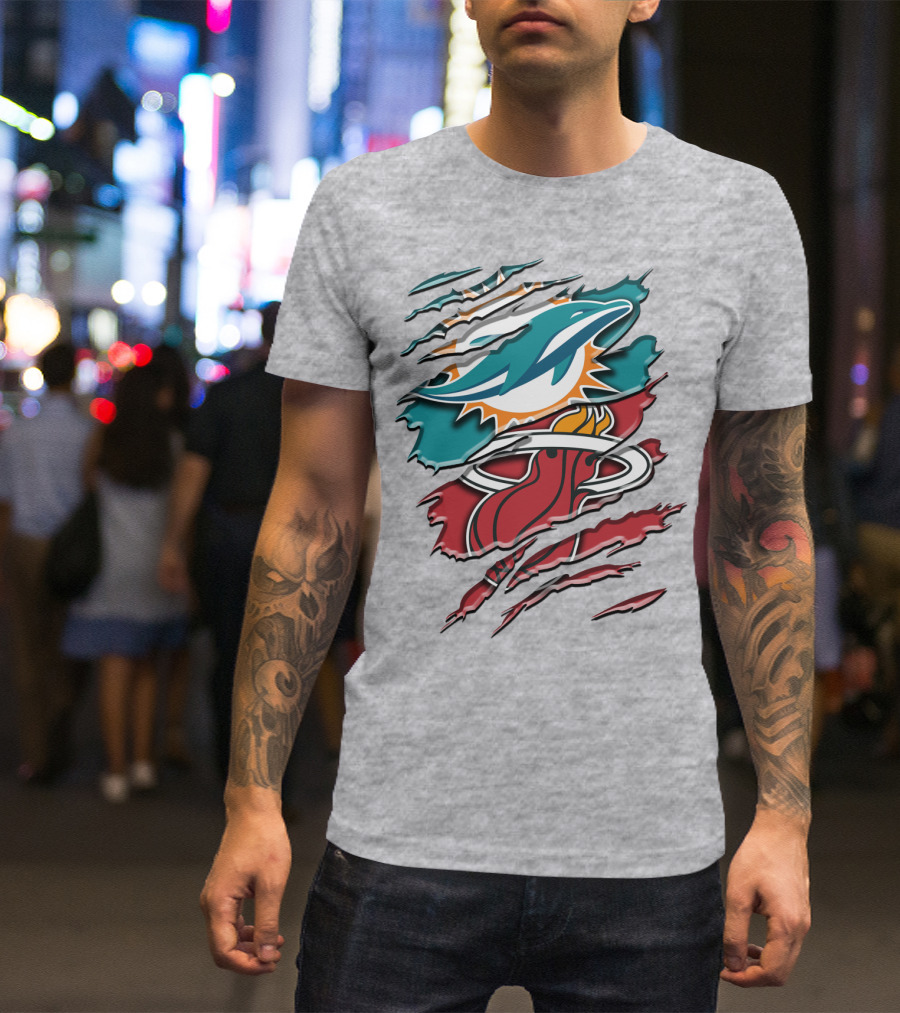 Miami Dolphins And Heat Rah 051 T-Shirt