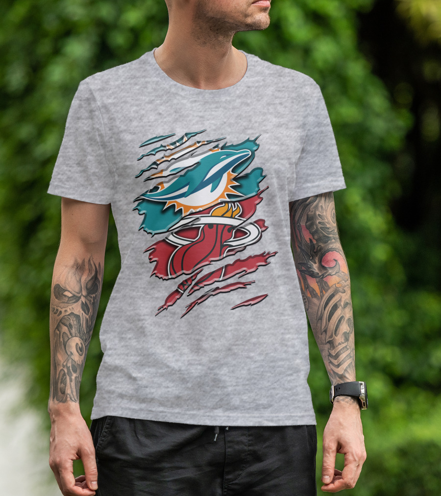 Miami Dolphins And Heat Rah 051 T-Shirt