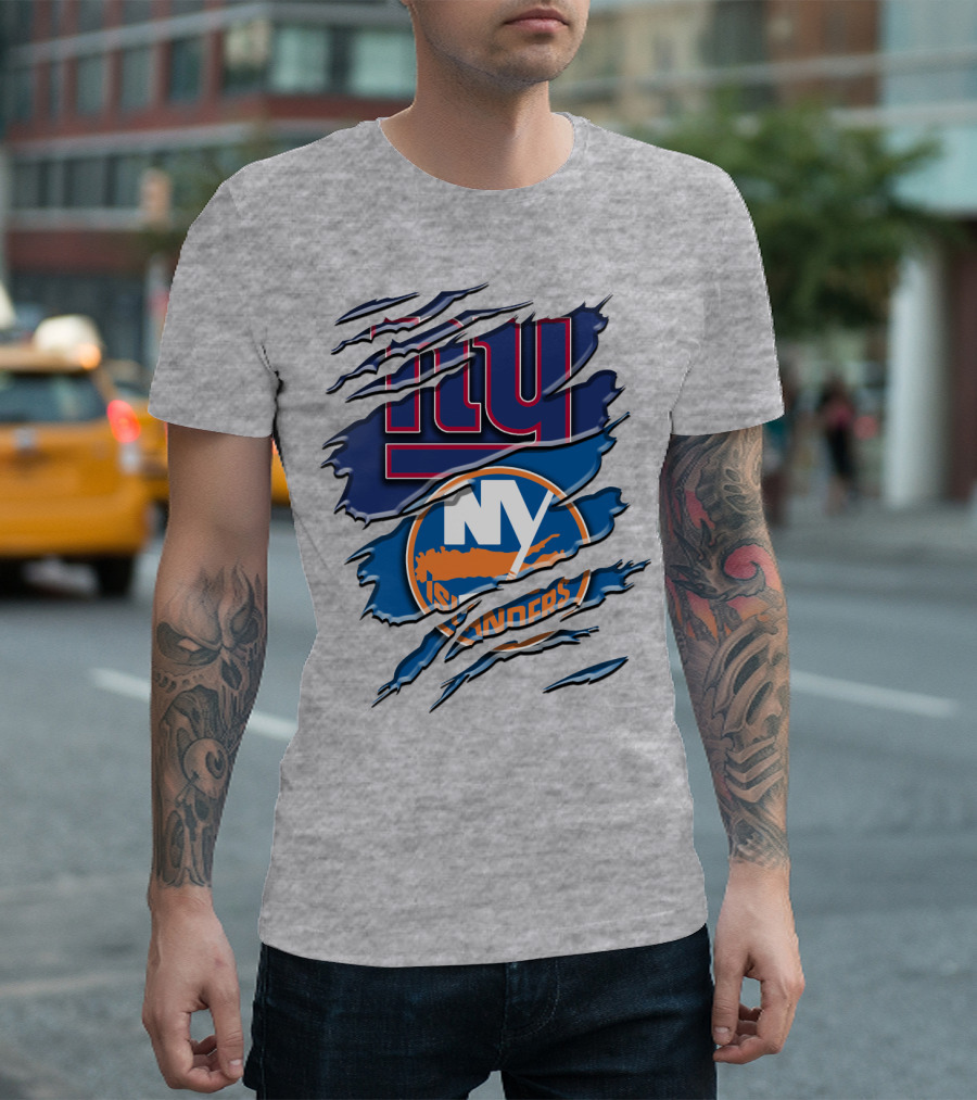 New York Giants Ny Islanders Crossover Rah 063 T-Shirt