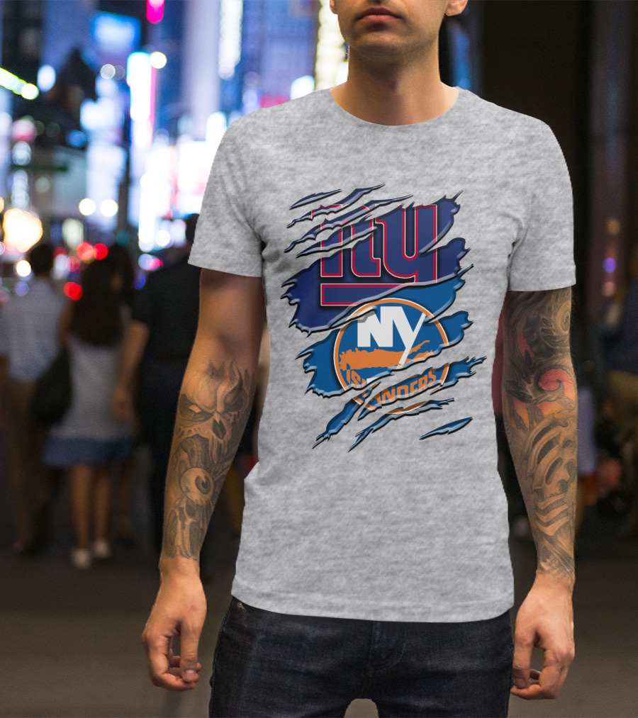 New York Giants Ny Islanders Crossover Rah 063 T-Shirt