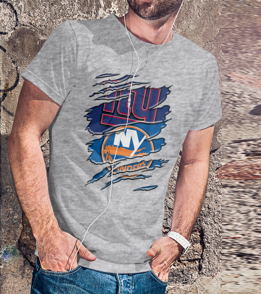New York Giants Ny Islanders Crossover Rah 063 T-Shirt