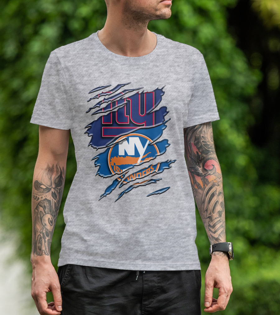 New York Giants Ny Islanders Crossover Rah 063 T-Shirt