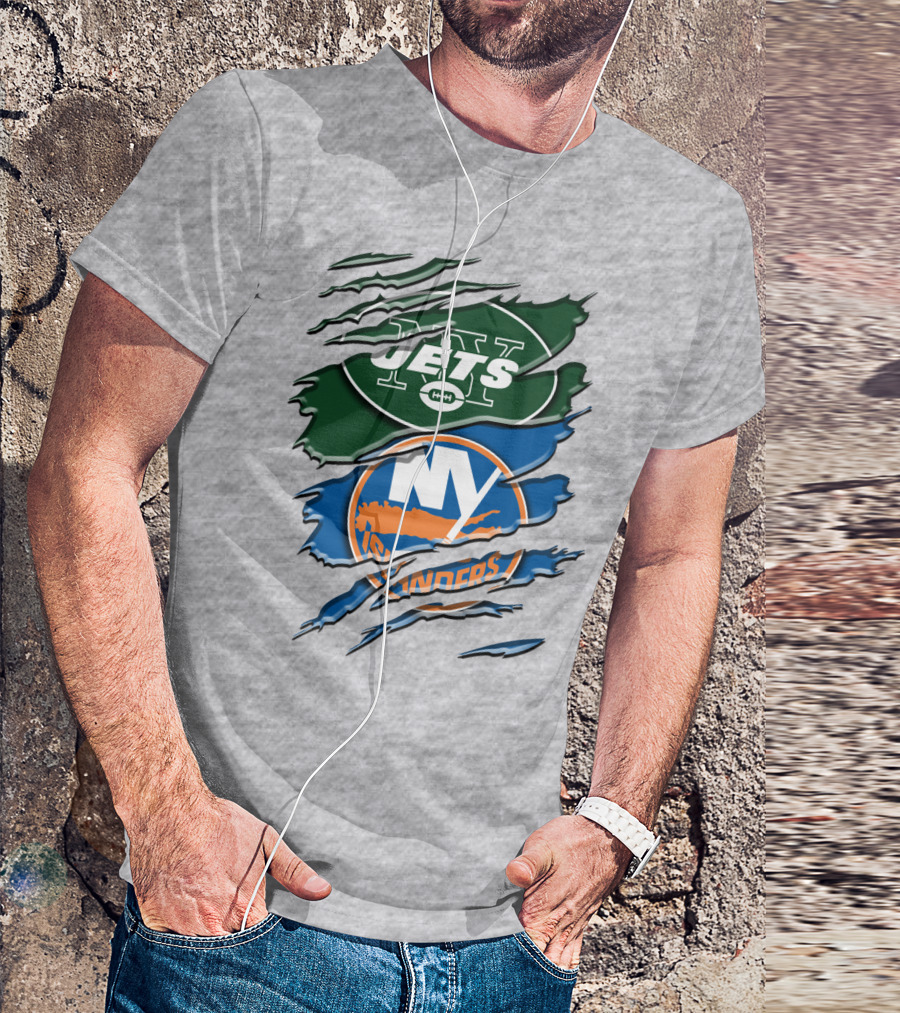 New York Jets Ny Islanders Crossover Rah 068 T-Shirt
