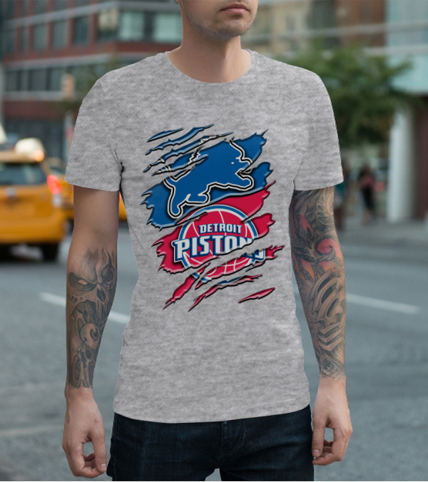 Detroit Pistons Rah 073 Lions Dual T-Shirt