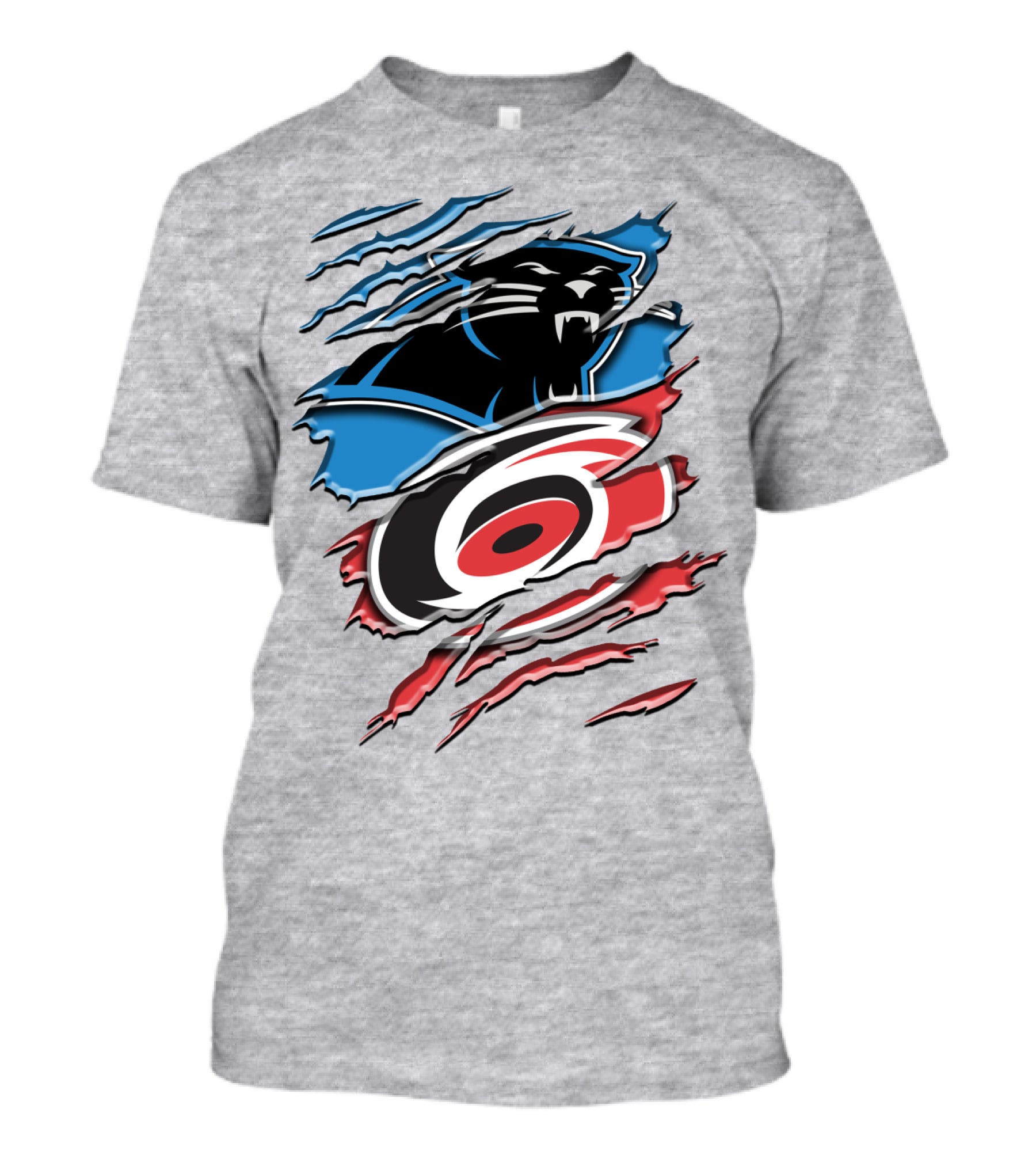Carolina Panthers And Hurricanes Claw T-Shirt