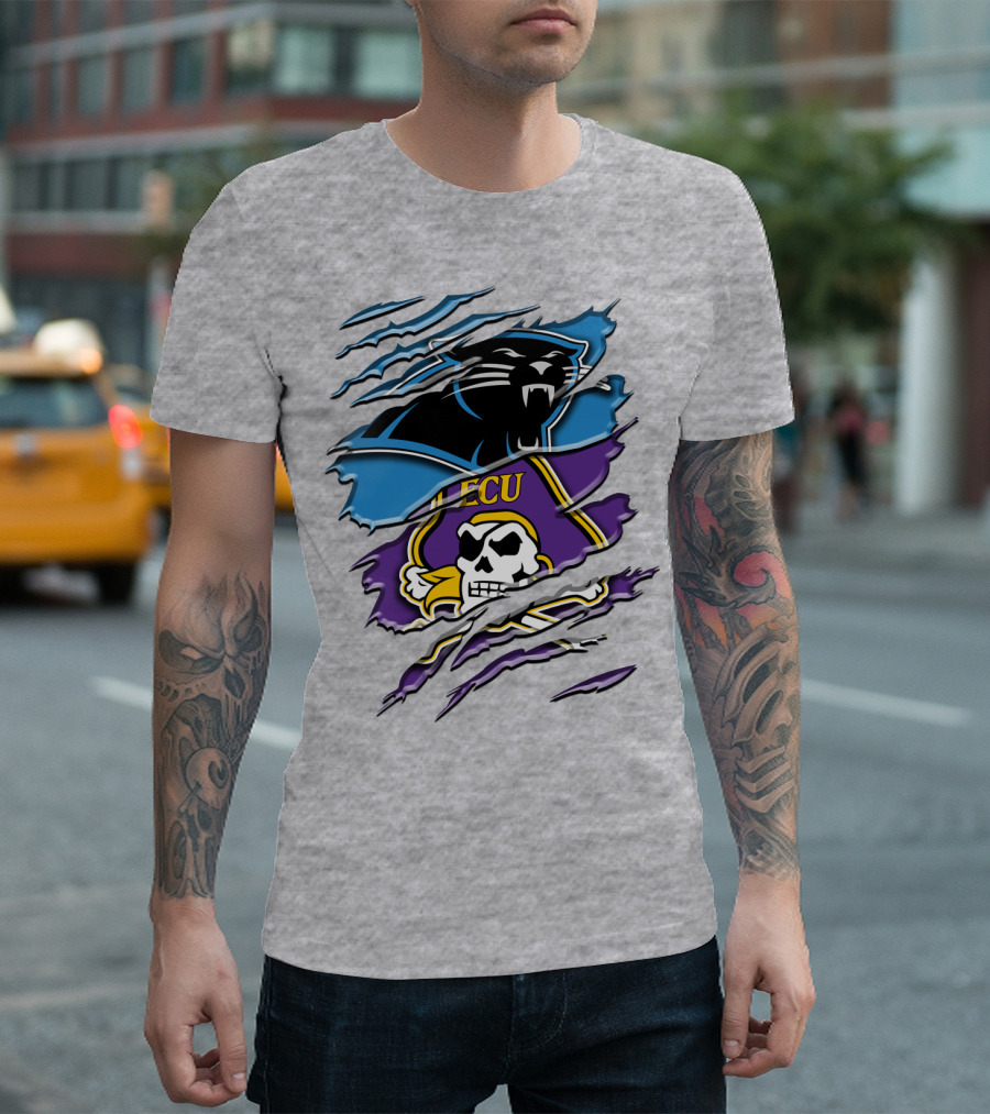 Carolina Panthers Ecu Pirates Rah T-Shirt