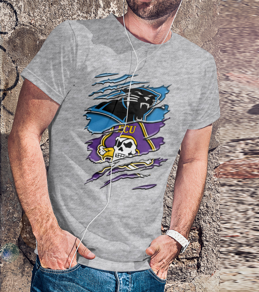 Carolina Panthers Ecu Pirates Rah T-Shirt