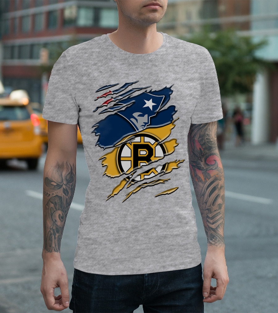 New England Patriots Boston Bruins Blend T-Shirt