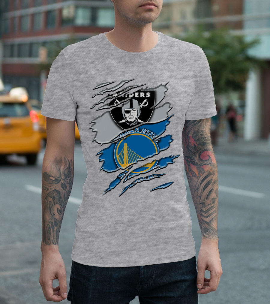 Raiders Golden State Warriors Icons T-Shirt