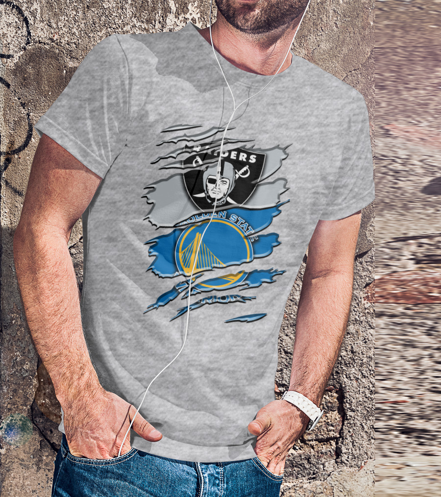 Raiders Golden State Warriors Icons T-Shirt