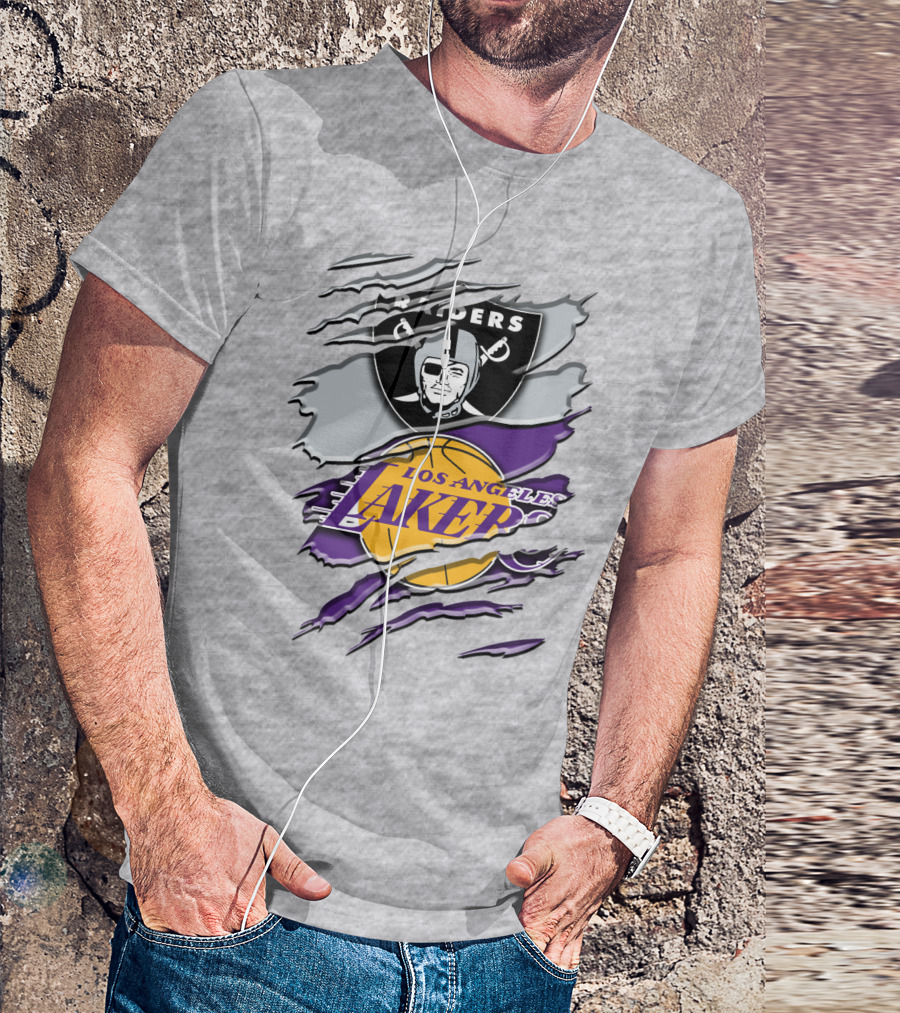 Raiders Los Angeles Lakers Rah 095 T-Shirt