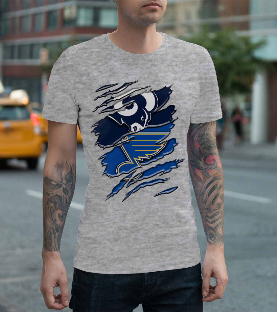 Rams And Blues Dual Logo Rah 099 T-Shirt