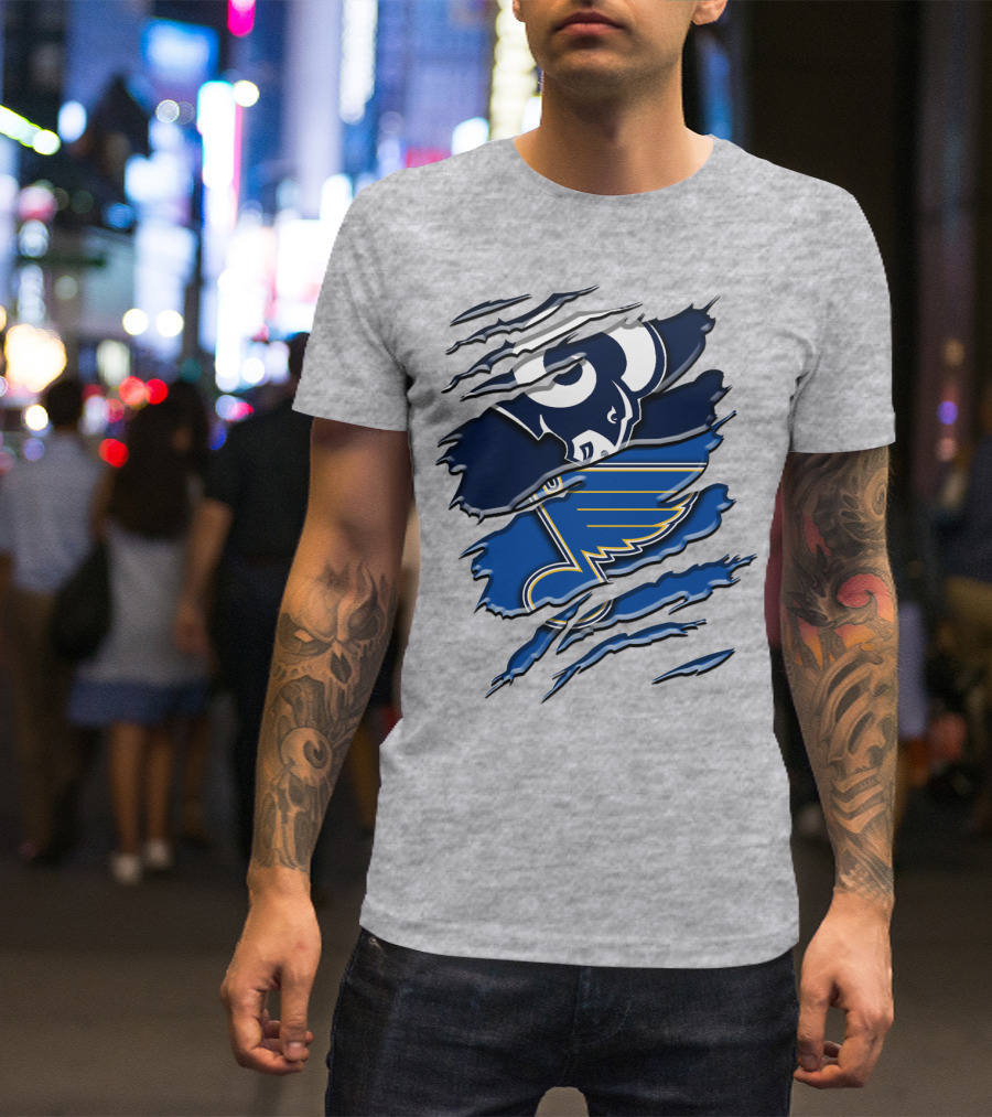 Rams And Blues Dual Logo Rah 099 T-Shirt