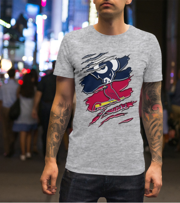 Rams Cardinals Fan Crossover T-Shirt