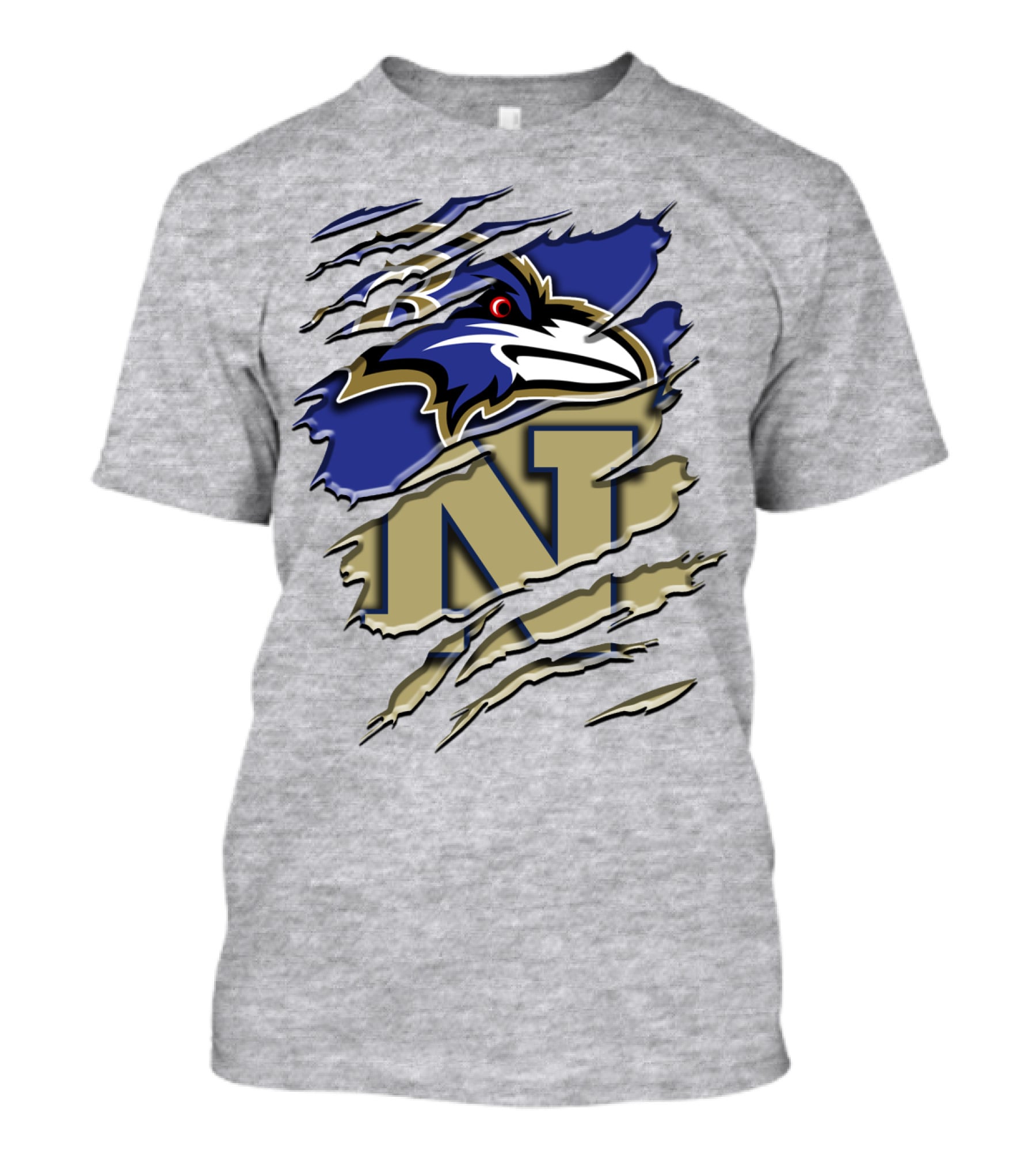 Baltimore Ravens Navy Midshipmen Rah 103 T-Shirt