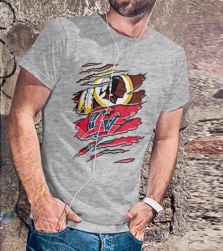 Washington Wizards Redskins Logo Mashup T-Shirt